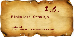 Piskolczi Orsolya névjegykártya